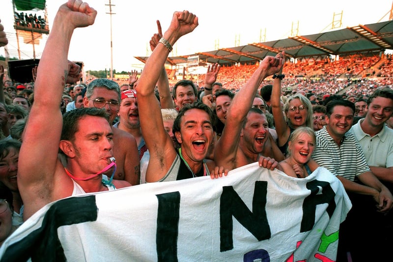 Fans enjoying the Tina Turner concert at Don Valley, July 1996