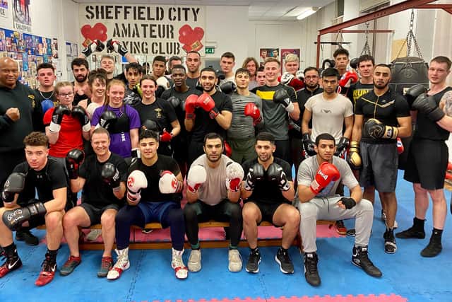 Some of the Sheffield City Boxing Club squad