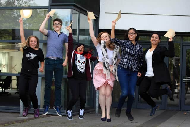 A-Level results 2017 at Longley Park Sixth Form College in Sheffield. Picture: Chris Etchells