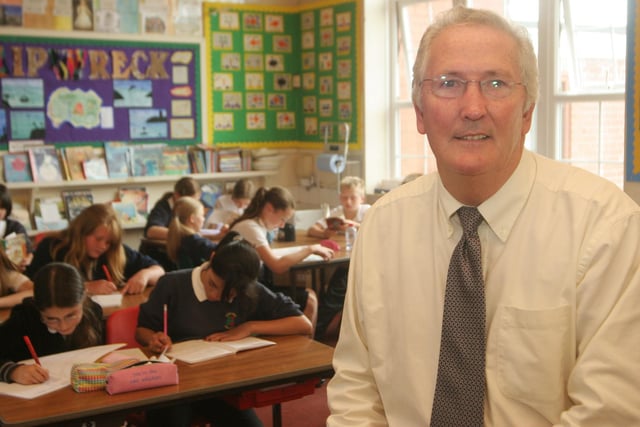 Bob Gilby, the head of Hasland Junior School, is awarded an OBE.