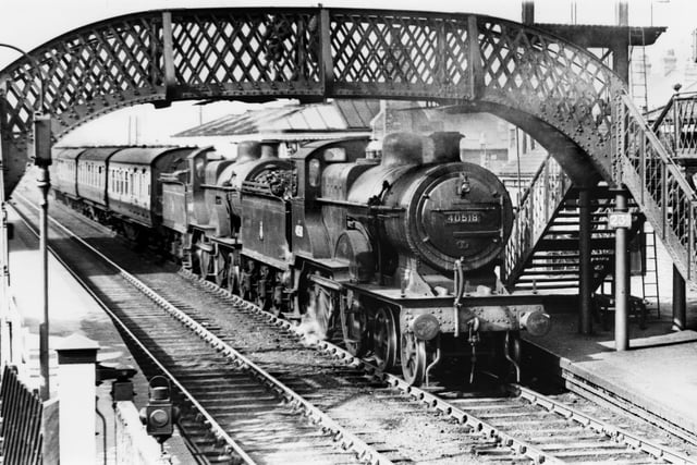 The newly-built Kirkby-in-Ashfield Station, taken during the 1950s.