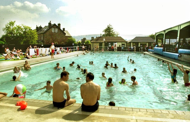 A packed Hathersage outdoor swimming pool as bathers lap up the heatwave weather in August 2001. It's a favourite spot for Sheffielders to head to, sadly closed at the moment
