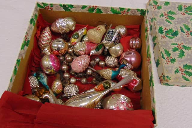 Vintage Christmas baubles in the Heritage Doncaster collection