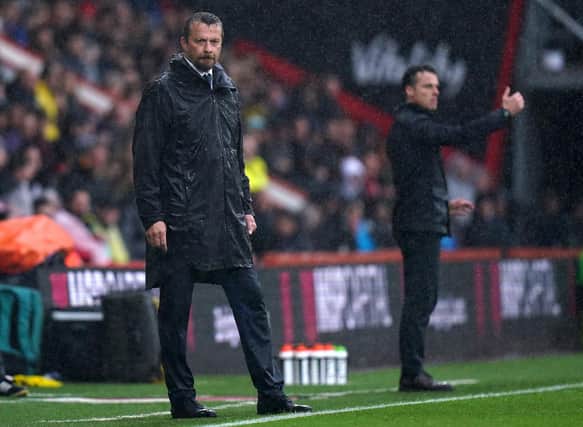 Sheffield United manager Slavisa Jokanovic (left) and Bournemouth manager Scott Parker during the Sky Bet Championship match at Vitality Stadium, Bournemouth. Picture date: Saturday October 2, 2021. PA Photo. See PA story SOCCER Bournemouth. Photo credit should read: Adam Davy/PA Wire.