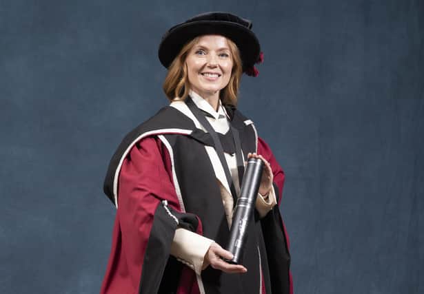 Geri Halliwell-Horner ahead of receiving her honorary doctorate from Sheffield Hallam University at Ponds Forge International Sports Centre in Sheffield. Picture date: Tuesday November 22, 2022. Photo: Danny Lawson/PA