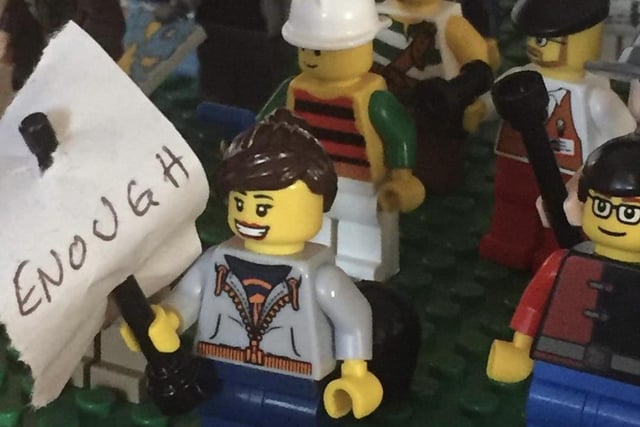 Free creative workshops with Lego, open to all, are being held at the National Justice Museum on High Pavement, Nottingham on Friday (10 am and 12 midday) and Sunday (11 am and 1 pm).  Led by artists and writers, the sessions teach how to build protest placards for mini Lego figures.