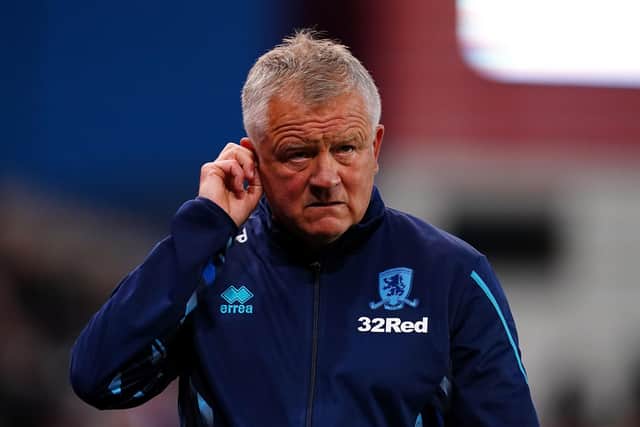 Former Sheffield Unuted manager Chris Wilder has been sacked by Middlesbrough after less than a year in the role. Martin Rickett/PA Wire