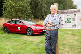 Dr Patrick Candler, Chief Executive at Sherwood Forest Trust, with one of the Bolt taxis