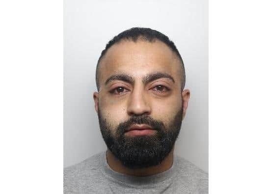 Shamas Zahid, 31, of Ward Street, Dewsbury, followed his domestic abuse victim to her refuge hotel in Rotherham and stabbed her with a broken pint glass.