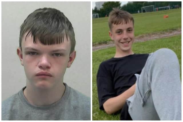 (L-R) Leighton Amies, now 15, stabbed Tomasz Oleszak to death in a park in Gateshead last October. Both boys were 14 at the time