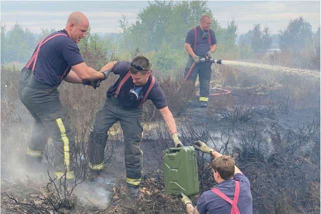 Fire crews have been tackling the fire on Hatfield Moors since Sunday,