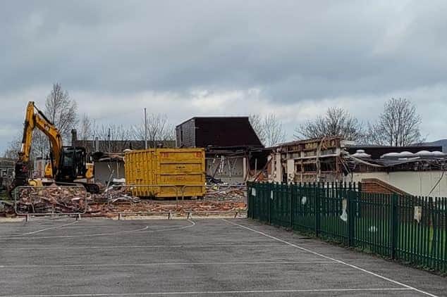 The buildings are being demolished. Picture by Shaun England