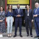 Pictured left to right are Fran Hegyi and Nicola Benedetti of the EIFF, First Minister Humza Yousaf, Phoebe Waller-Bridge of the Edinburgh Fringe and Angus Robertson
