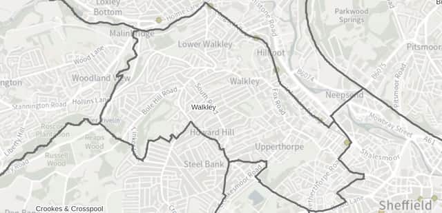 A Sheffield City Council ward map for Walkley, which will elect a new councillor on May 2, 2024 as Green Bernard Little has stepped down. Image: Sheffield Council wards map