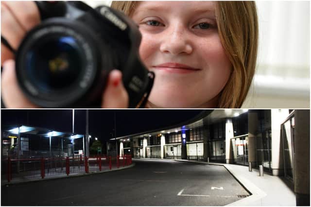 Twelve-year-old Hannah Naisbitt, above, has taken a host of eerie pictures of Sunderland during lockdown.