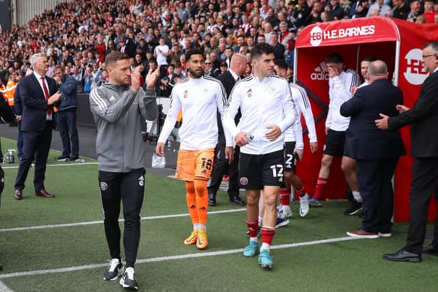 Billy Sharp delivered a speech before Sheffield United's win over Fulham: Simon Bellis / Sportimage