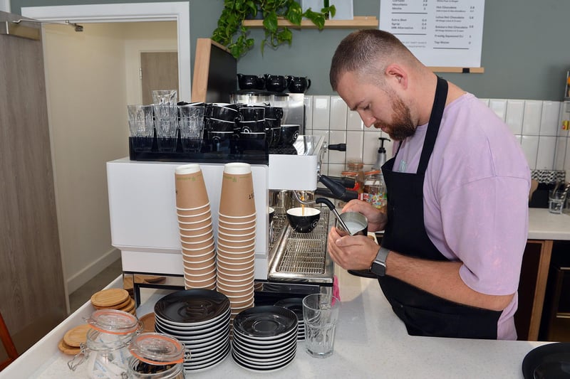 Christian O'Connell is the owner/manager of Host Coffee which opened on Market Street, Clay Cross, this month. As well as a range of coffees, the business serves paninis, sandwiches, cakes and granola bowls.
