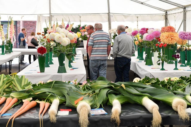 The Monkton Leek, Vegetable and Floral Society show held at the Lord Nelson in 2018.
