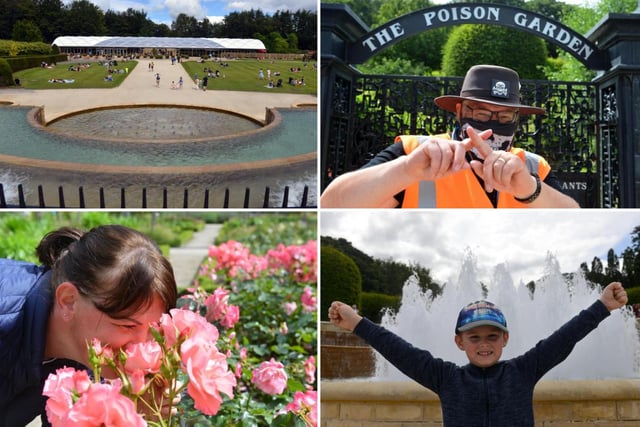 People have been enjoying a day out in the sun at Alnwick Gardens.