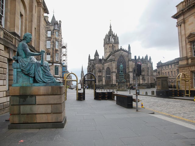 The scene on the Royal Mile