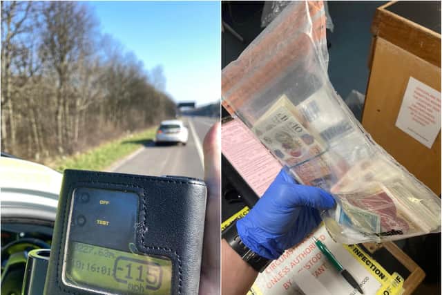 A motorist was clocked driving at 115 mph in South Yorkshire