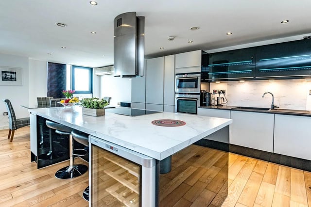 The kitchen is well-equipped and has a contemporary finish.