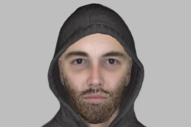 Officers in Barnsley have released an e-fit of a man they would like to identify after a woman was reportedly threatened with a knife in Wombwell on Saturday 8 August.