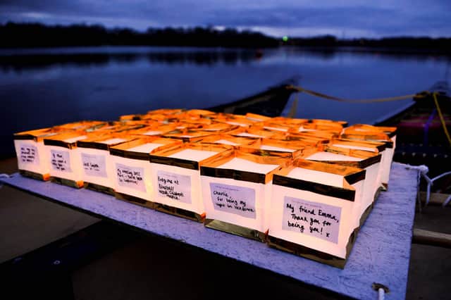 Manvers lake is set to be transformed by a display of floating lights. Lanterns on the lake at Manvers for Bluebell Wood Children's Hospice