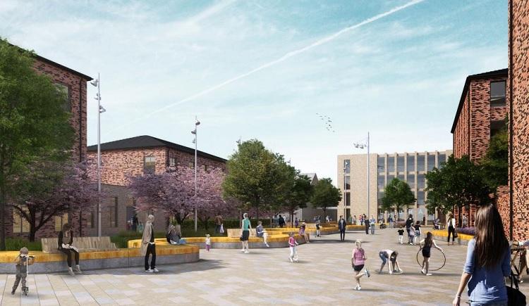 The Pennywell & Muirhouse Civic Centre is set to transform this residential area in the north of Edinburgh. When completed later this year it will supply the area with 160 homes, 13 shops, office space, a new civic square, and a reconfigured library and arts centre.
