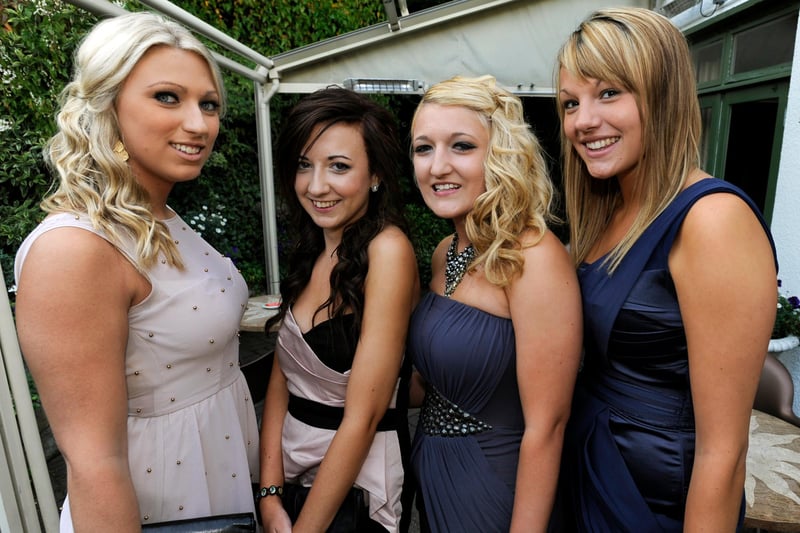 Brookfield School Prom at Baldwins Omega....LtoR.Laura Wagstaffe,Laura Stacey,Sara Atkinson,Jennie Nunn