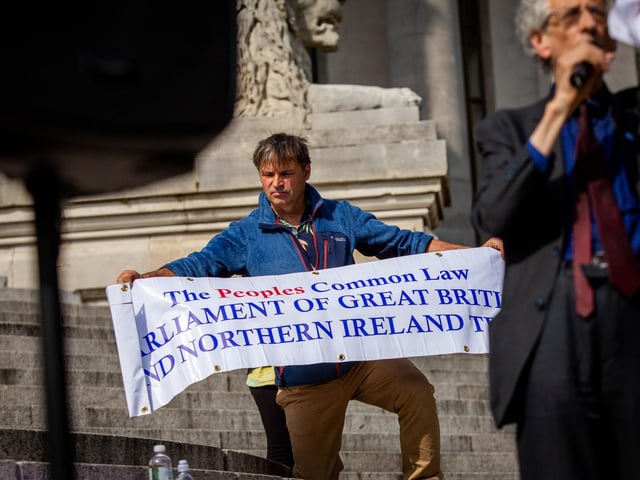 Protesters take part in the Portsmouth for Freedom event at Portsmouth Guildhall on Saturday. Picture: Habibur Rahman