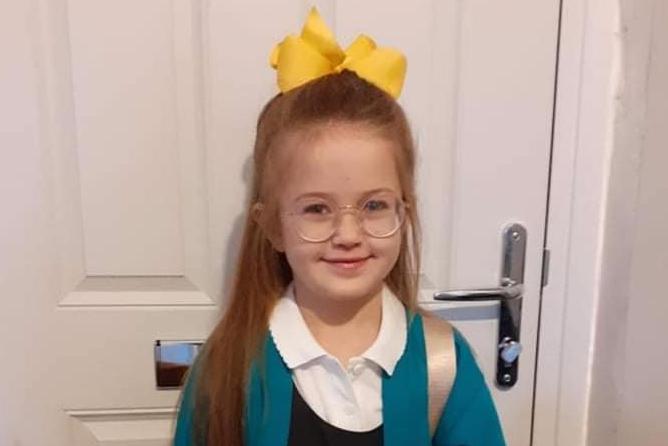 Parents from across the Portsmouth area shared photos as their children returned to school after the summer holiday on Thursday, September 2, 2021. Pictured is Maizie, aged eight. 