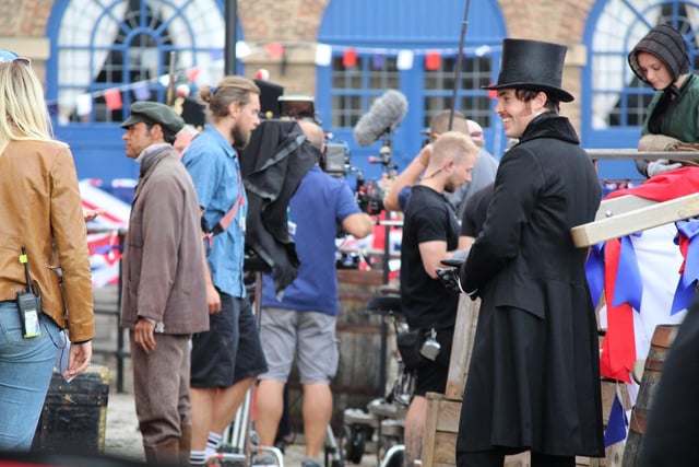 The museum has provided a filming location for several episodes of hit ITV drama Victoria. Actor Tom Hughes who plays Prince Albert is seen here on set at the National Museum of the Royal Navy.