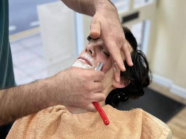 Rory experienced for himself how it feels to be shaved in the barber's chair