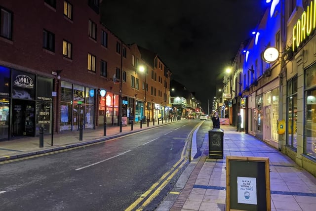 The normally bustling nightlife hotspot was more like a ghost town.
