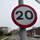 20mph sign on a residential street. | Pic Emily Dalton/LDRS