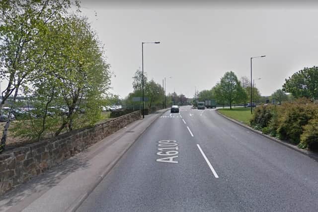 Meadowhall Road has been closed in both directions because of a collision.