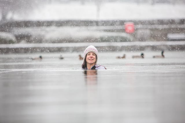 Wild swimming at Crookes Valley Park in Sheffield goes on all year round