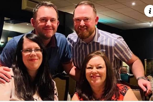 Susan Allsop with her sons, Lee and Craig, and daughter Kerry
