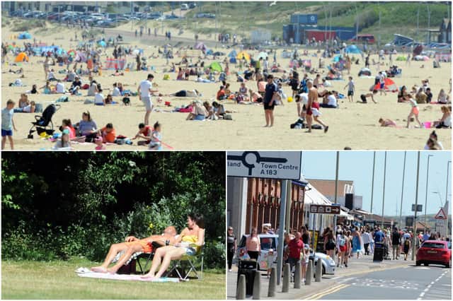 Large numbers of people flocked to the seafront parks and beaches to make the most of the hot weather.