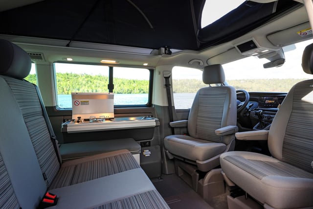 The Camper variant seats four seats as standard, with the option to increase to five, while the Tour variant seats five as standard and can be increased to both six or seven.