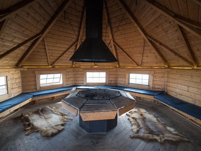 A view inside the Hot room on No Man's Fort