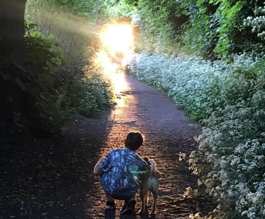 Caroline Ayres says: "This is my favourite photo I’ve taken. “Light at the end of the tunnel”. My little boy and our dog Woody, on an evening walk in our local area in Mosborough. The light was so enchanting and we were captivated by it. The image just captures a special feeling of hope and peace for me."