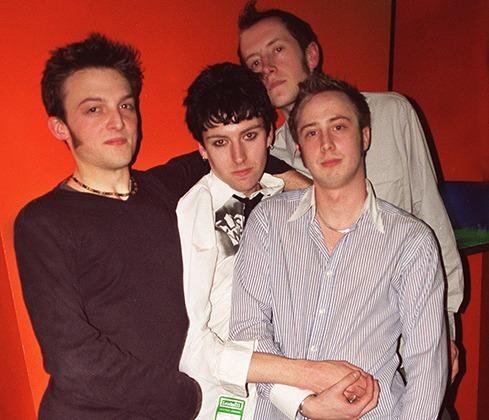 Southpaw band members, Anthony Hall, James Clifton, Keith Jones and Wayne Harrison, all from Sheffield, hang out at the Leadmill on Saturday, November 3, 2001 