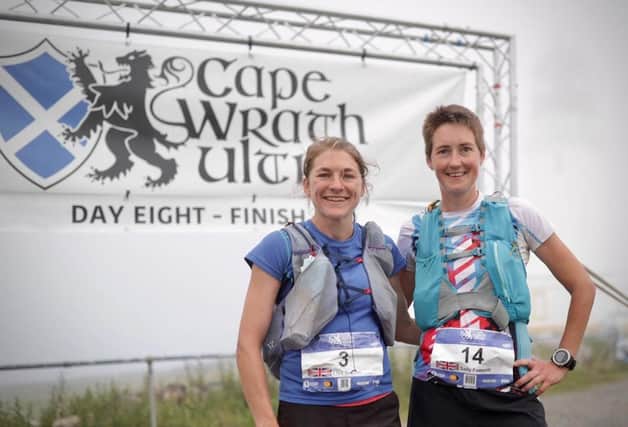 Cape Wrath Ultra 2021 - Day 8 - third place runner Lisa Watson with second placed Sally Fawcett - copyright No Limits Photography 117.jpg