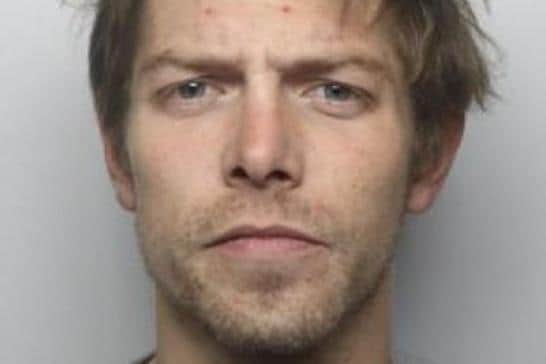 Pictured is Jacob Carroll, aged 27, of no fixed abode, who has been found guilty at Sheffield Crown Court of murdering stabbing victim Joevester Takyi-Sarpong near Doncaster city centre and sentenced to life imprisonment.