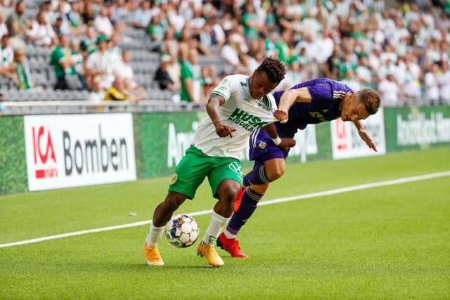 Leicester City are battling Borussia Dortmund and Ajax to sign free-scoring winger Akinkunmi Amoo from Swedish outfit Hammarby. (Complete Sports)

 (Photo by STEFAN JERREVANG/TT News Agency/AFP via Getty Images)