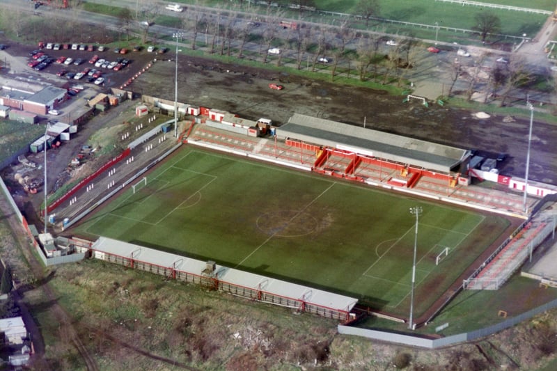 Doncaster Rovers' historic Belle Vue stadium as it was in the 90s