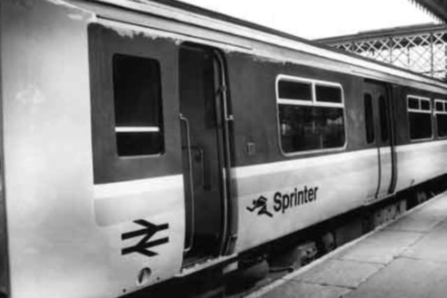 The old British Rail 'Sprinter' trains used to connect Sheffield with other cities including Liverpool, Manchester, Nottingham and Norwich, and are pictured at their launch at the Midland Station in 1987. The Sprinter Logo has long disappeared from the city, along. Picture: Sheffield Newspapers / PIcturesheffield.com