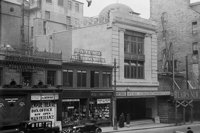 Today we know it as the Festival Theatre, but this spot in Nicolson Street originally housed the Empire Palace Theatre of Varieties. The theatre opened in 1892 and Edinburgh's first cinema show took place here in 1896.